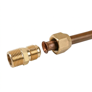 Brass Hex NPT Male Pipe Fittings, Polished <b>Plumbing</b> Connectors for Water Supply - Product Image 1