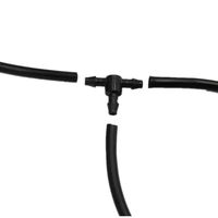 Raccord en T droit pour irrigation goutte à goutte 4/7 mm en PE noir, connecteur 3 voies pour tube micro-pulvérisateur pour jardin et terres agricoles