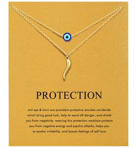 Gran oferta, venta al por mayor, collar con colgante <span class=keywords><strong>de</strong></span> ojos <span class=keywords><strong>de</strong></span> <span class=keywords><strong>diablo</strong></span> <span class=keywords><strong>de</strong></span> cuerno <span class=keywords><strong>de</strong></span> buey, collar <span class=keywords><strong>de</strong></span> cadena O <span class=keywords><strong>de</strong></span> acero inoxidable chapado en oro y plata <span class=keywords><strong>para</strong></span> <span class=keywords><strong>mujer</strong></span> - Product Image 5