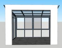 Autoportante en verre isolé véranda solariums jardin en verre en aluminium en verre véranda pour solarium