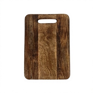 Planche à découper rectangulaire en bois durable, plateau de service, épaisseur 2,0 cm, poignée pour couteau, passe au lave-vaisselle, qualité supérieure, utilisation en cuisine - Product Image 4