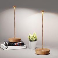 Lampe de table sans fil rechargeable, batterie 1500 mAh, LED, étanche, portable, tactile, 3 couleurs, gradation progressive, mémoire