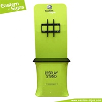 Support de kiosque multimédia léger, pliable, en aluminium et tissu, pour publicité, salon professionnel, support de télévision sur pied pour affichage