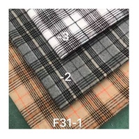 Tissu en flanelle tissé en coton polyester CVC teint en fil, épais et lourd, 250-280 GSM, pour vestes de garçons, uni, à carreaux, brossé, doux