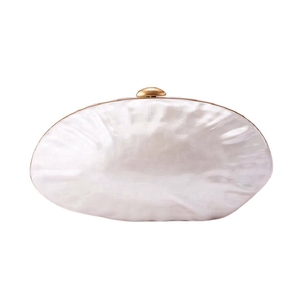 Women Shell Marble Acrylic <b>Clutch</b> Purse Irregular <b>Wedding</b> Evening Bag with Detachable Chain Handbag for Prom Weekend - Product Image 5