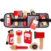 Jouets éducatifs en bois Montessori, jeu de simulation de pompier, kit de jeu de rôle, apprentissage précoce pour les enfants