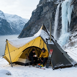 Tienda de Campaña Piramidal Profesional de Lujo para Invierno, Tienda de Campaña de Lona con Orificio para Estufa para Acampar y Glamping - Product Image 2