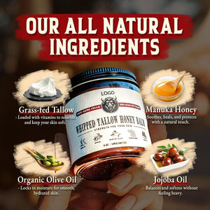 Baume Fouetté Artisanal au Suif de Bœuf Bio Marque Blanche pour la Peau – Hydratant au Suif de Bœuf et <span class=keywords><strong>Miel</strong></span> pour une Peau Soyeuse - Product Image 4