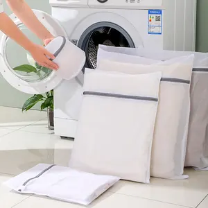 Çamaşır çantaları baskı güzel örgü giyim bakımı ve çamaşır torbası seti büyük örgü sütyen çamaşır yıkama net çanta