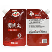 Sac d'emballage imprimé personnalisé de recharge de savon liquide Doypack de détergent automobile de 500ml pochette à bec pour détergent à lessive