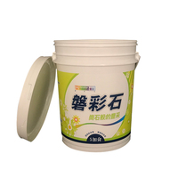 Seaux à peinture en PP de 1 à 4 gallons 9LF 1 personnalisés pour l'emballage de la peinture à la chaux, de la peinture au latex et des revêtements de construction