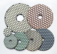 Pads de polissage diamantés en résine haute performance LITTLE ANT 100 mm à sec pour projets de polissage des bords de pierres naturelles