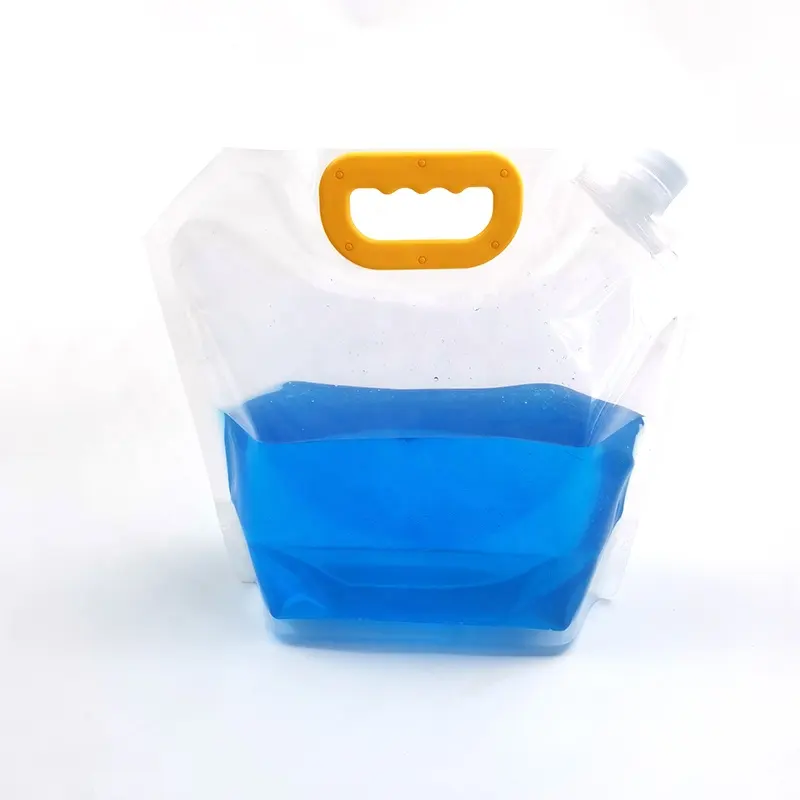 Customized Bpa Free Transparent Reusable Plastic Water Bottle 5 Litres 1 Gallon Water Bag With Handle