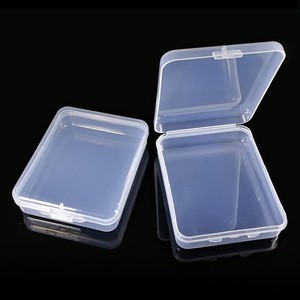 SJPC638 PP caja de almacenamiento portátil transparente contenedor embalaje plano pequeño plástico cuadrado rectangular caja redonda - Product Image 2