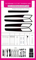 SJC 64 couleurs, éclairage ambiant de voiture, éclairage LED intérieur pour Volkswagen Golf7 MK7 2014-2020, symphonie de ciel étoilé, accessoires décoratifs