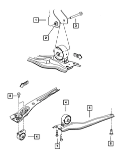 Soporte de motor delantero Mopar 05105494AF para Jeep Patriot 2011-2014 Fiat Compass Alfa Romeo <span class=keywords><strong>Caliber</strong></span> Jeep Cherokee Material de goma - Product Image 6