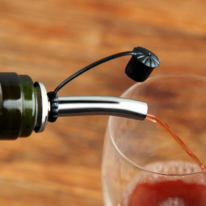 Vertedor de botellas de vino de acero inoxidable, accesorios de cerveza, oleo, ovalado, de plata, nuevo diseño - Product Image 5