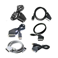 Kabel Pengisi Daya Kabel Scart Tv Hd Rgb Av Cepat untuk Xbox,Wii,WII U,N64,NGC,PS,PS1,PS2,PS3,Sega Genesis 1 2