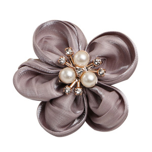 Accessoire de cheveux en tissu perlé à cinq pétales de style coréen, décoration de mariage pour vêtements, chaussures, sacs, artisanat DIY, bijoux - Product Image 5
