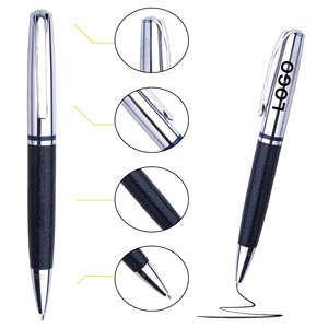 Superior Quality Luxury PU Leather New Customized Logo Printed Business Novelty Metal Ballpoint <b>Pen</b> for Gifts - Product Image 3