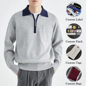Men Jacquard Pullover Cashmere Jumper Custom Knitwear Winter Merino Wool Polo Designer Knitted Sweaters Men