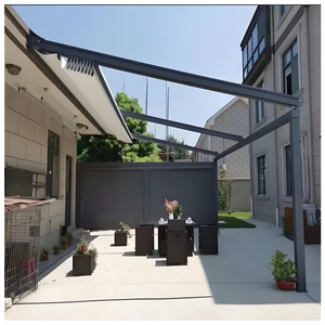 Cubierta Retráctil Motorizada para Balcón, Patio o Pérgola, Resistente al Viento y al Agua, de PVC, con Control Remoto - Product Image 4