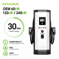Station de recharge pour voitures électriques (VE) sur pied, 30 min de charge rapide, compatible DC GBT CCS2 Chademo, IP54, 80 kW, 120 kW, 160 kW, 180 kW, avec application.