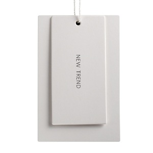 Etiqueta Colgante Personalizada al por Mayor, Diseño de Logotipo, <span class=keywords><strong>Nombre</strong></span> de Marca, Etiqueta Colgante de Papel Reciclado Blanco de Alta Calidad para Prendas - Product Image 3