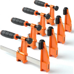 Bar <b>Clamps</b> for <b>Woodworking</b>,6 Inch F <b>Clamp</b> Set, Quick Release F <b>Clamps</b> With 300 Lbs Load, Quick Release, Lockable Grip and Pads W - Product Image 1