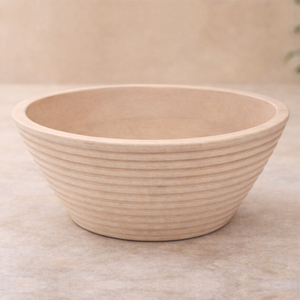 Bol de service en bois naturel fait main, design côtelé, pour salade et fruits, centre de table décoratif pour cuisine et salle à manger, décoration intérieure - Product Image 3