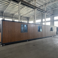 Maison en conteneur extensible de 40 pieds à prix d'usine Villa préfabriquée en acier duplex pliable portable de 3 chambres à coucher