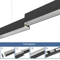 Barre lumineuse LED T8 140lm/w IP65, style industriel, en aluminium+PS, contrôlable, pour bureaux commerciaux, intérieur, connectable, CRI élevé>80