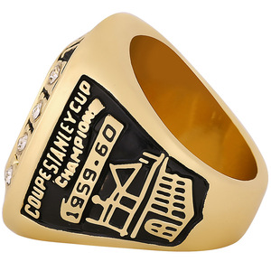 Bague <span class=keywords><strong>de</strong></span> championnat des Canadiens <span class=keywords><strong>de</strong></span> Montréal <span class=keywords><strong>de</strong></span> 1960, alliage écologique, style rétro, bague tendance, souvenirs précieux pour les fans à commémorer - Product Image 3