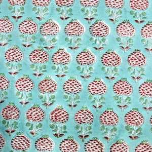 Tissu en voile de coton peigné non tissé Buti à carreaux bleu aqua, 44 pouces, fait main en Inde, respirant, doux et léger - Product Image 3