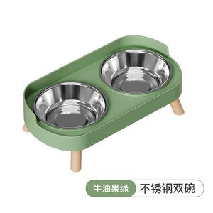 Bán buôn cao thép không gỉ đôi mèo con chó bát-chống tip chống giật gân, cổ bảo vệ thực phẩm nước Set, thực phẩm cấp - Product Image 6