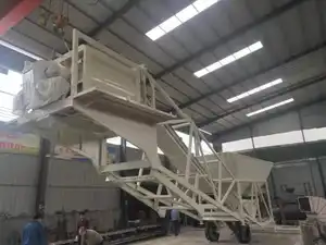 Factory 50 m3/h mobile concrete batch plant portable concrete batch plant PORTABLE CONCRETE FACTORY for sale price