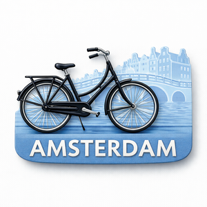 Aimant de réfrigérateur en résine WeiVista, souvenir de vélo d'<span class=keywords><strong>Amsterdam</strong></span>, cadeau décoratif personnalisé pour boutique de souvenirs touristiques - Product Image 1