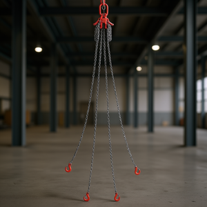 Eslinga de Cadena para Elevación 5/16 Pulgadas x 10 Pies G80 con 4 Patas y Ganchos de Agarre, Capacidad de 11000 Libras - Product Image 2