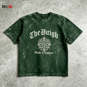 T-shirt da <span class=keywords><strong>uomo</strong></span> estiva 280gsm, nuova collezione, lavaggio acido, girocollo, oversize, streetwear, 100% cotone, fornitore di successo, personalizzabile - Product Image 1