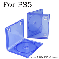 Boîtier de rangement transparent bleu pour disques de jeu CD pour Playstation 5/PS5, boîtier de remplacement pour jeux PS5, accessoires de jeu
