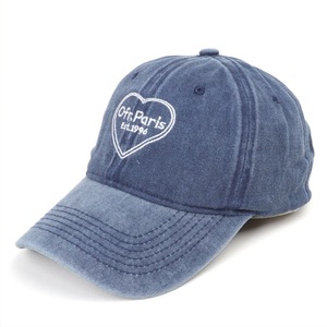 Casquette de baseball unisexe en coton lavé avec logo cœur brodé – Style Paris - Product Image 5