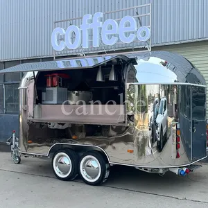 Camion de restauration mobile électrique en acier inoxydable 4m pour burgers, BBQ, tacos, chariot de nourriture de rue, remorque alimentaire mobile - Product Image 1