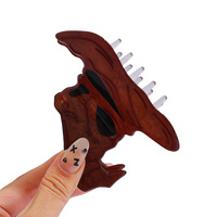 Pince à cheveux Yuxi personnalisée en acrylique de 8,9 cm, motif dessin animé chapeau d'Halloween, vente directe usine avec faible MOQ, pinces requin pour femme, cadeau