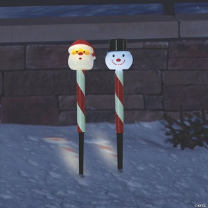 Luces navideñas al aire libre Jardín Casa Decoraciones Camino navideño Estaca Luz Papá Noel Muñeco de nieve adornos Luces navideñas solares - Product Image 6
