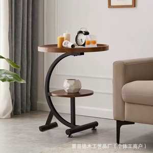 Table basse moderne de style Ins, table d'appoint mobile <span class=keywords><strong>à</strong></span> <span class=keywords><strong>roulettes</strong></span>, table de chevet pour hôtel, maison d'hôtes, étagère de rangement, meubles de maison - Product Image 2