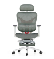 Fauteuil de bureau ergonomique de luxe contemporain en maille à dossier haut, avec accoudoirs 3D en PU, pivotant et réglable, idéal pour le bureau ou l'atelier.