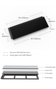CdTe Solar-Dachziegel mit BIPV-Integration für Nachhaltige Bau- und Dachanwendungen - Product Image 2