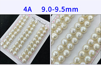 Perles d'eau douce naturelles de qualité AAAA, bouton, 9-9,5 mm, trou semi-percé, perles en vrac, blanc/rose/lavande/noir