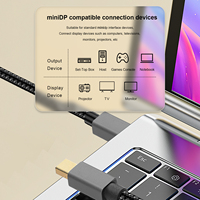 Cable Mini DisplayPort a Mini DisplayPort 2.1 de 1M 2M 16K, 16K60Hz 8K120Hz 4K240Hz 80Gbps Bidireccional
