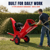 Broyeur de bois Kesen New 15HP 420cc, capacité 2T/H, moteur Loncin 2 temps, entraînement par courroie en V, mobile sur remorque, essence, 120mm, CE ISO